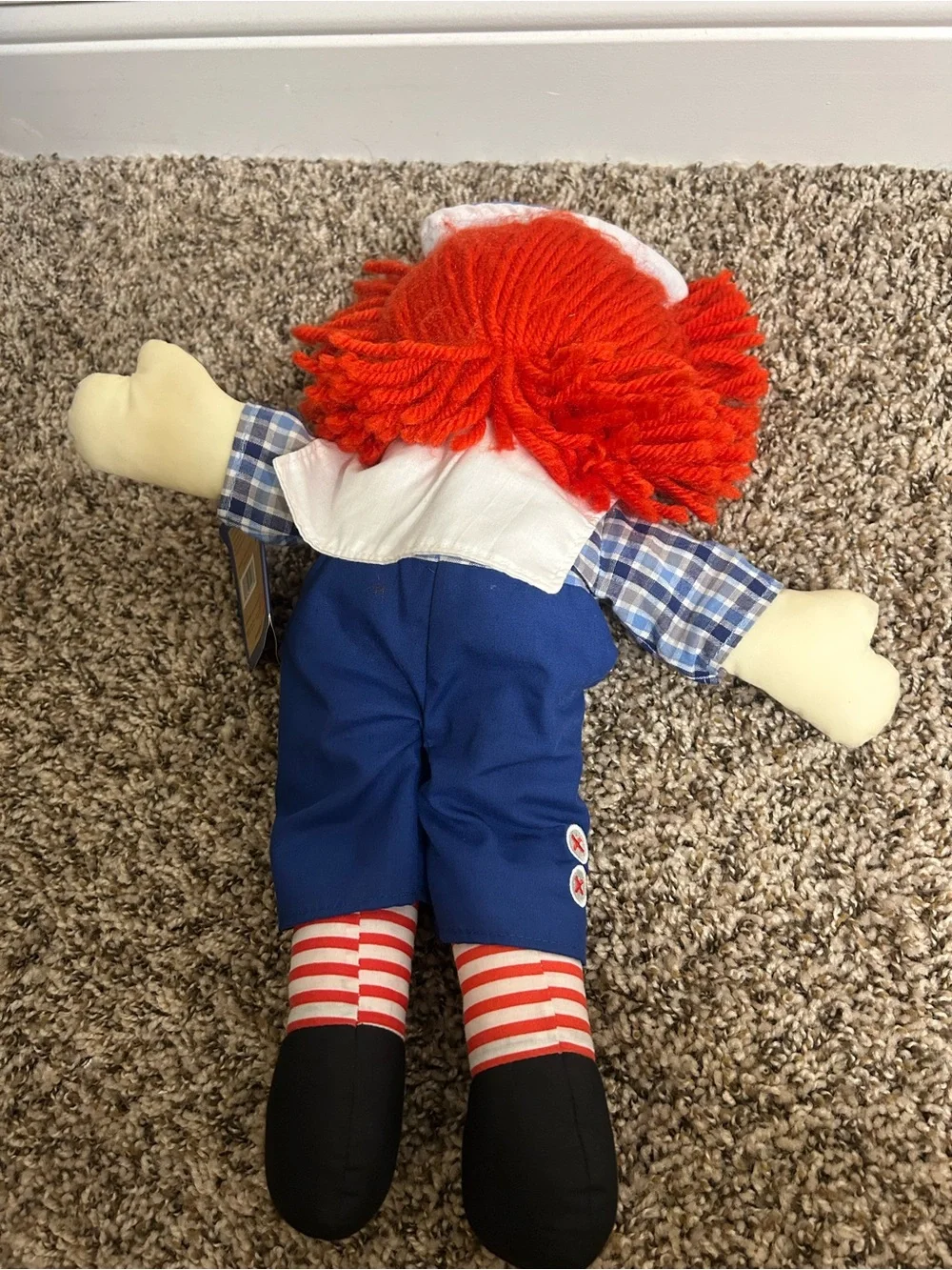 raggedy Andy Red-Haired Doll - Plush Kids Toy